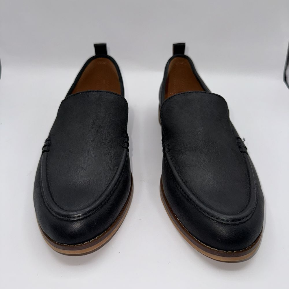 Lucky Brand Black Leather Slip-On Loafers - Picture 4 of 12